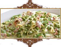 Pasta with Peas and Ham at Rigoletto's